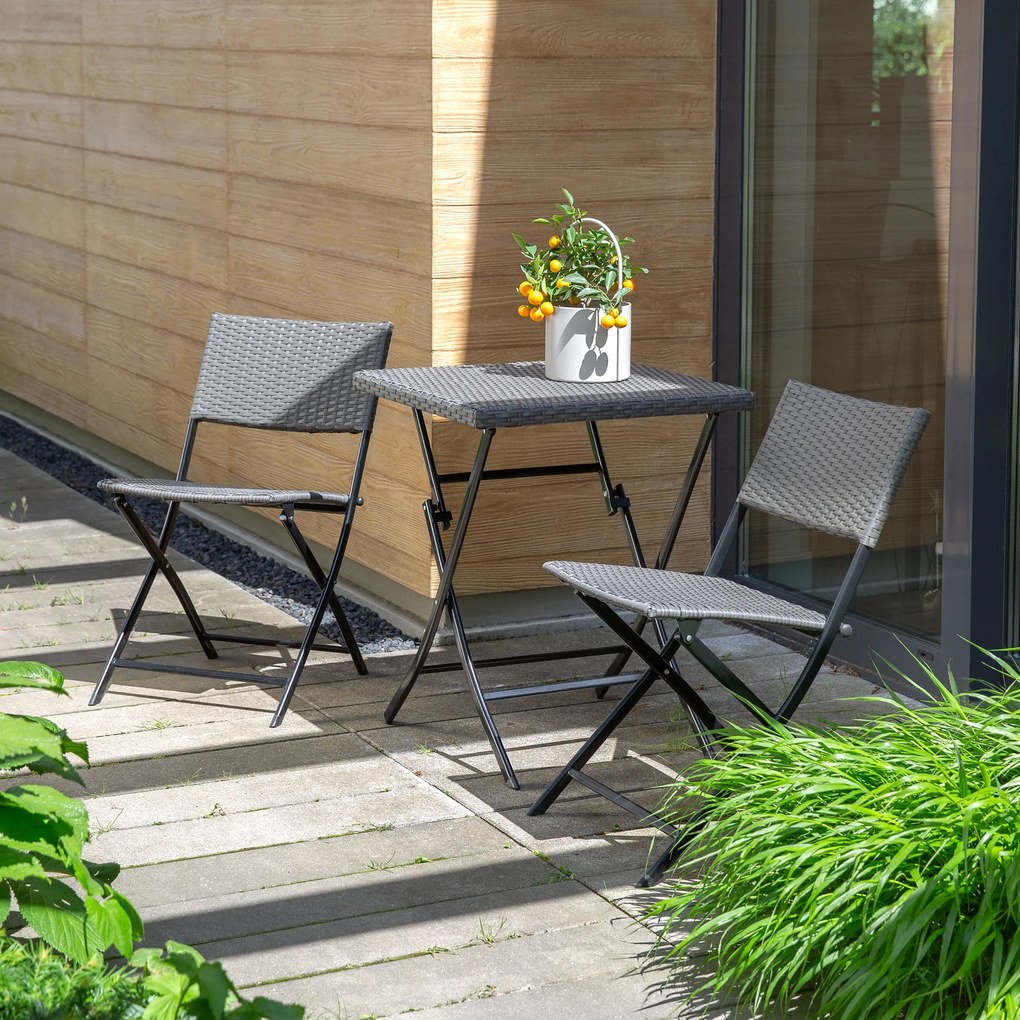Zestaw mebli ogrodowych technorattanowych Boston szary PATIO