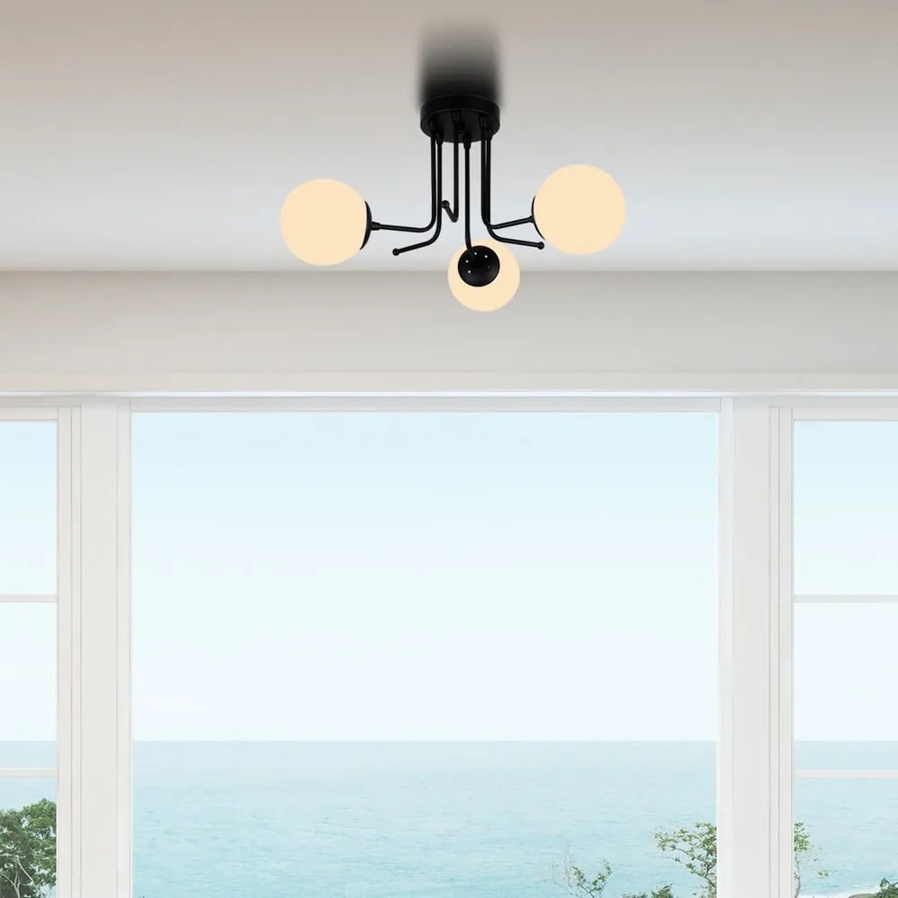 Czarna lampa sufitowa Squid Lighting Star, wys. 34 cm