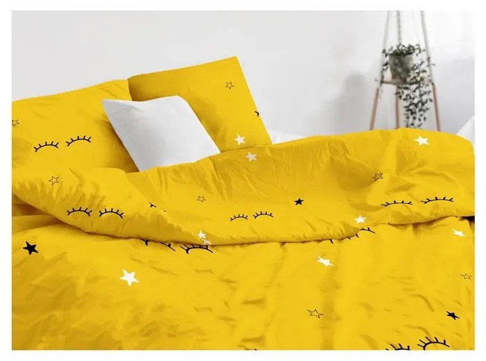 Żółta pościel dziecięca jednoosobowa 140x200 cm Dide – Mijolnir