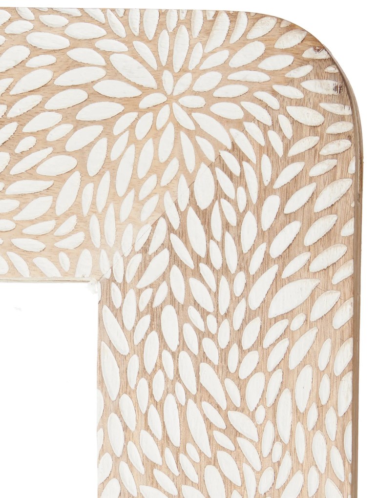 Lustro ścienne w drewnianej ramie mango LINES&CURVES, 60 x 90 cm