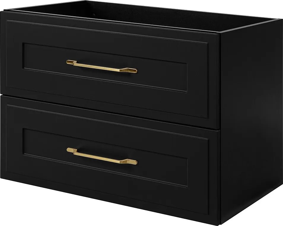 Szafka podumywalkowa w stylu klasycznym, czarna, 80 x 57 x 46 cm