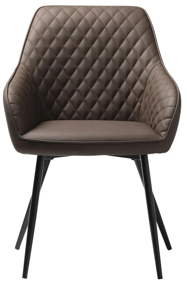 Brązowe krzesło z imitacji skóry Milton – Unique Furniture