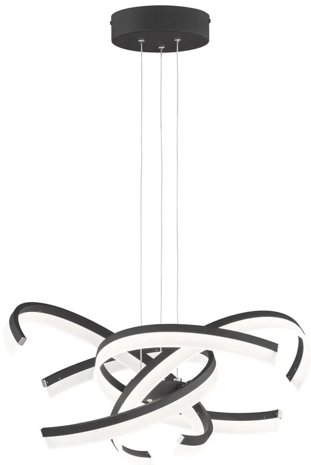 Czarna lampa wisząca LED ze ściemniaczem ø 65 cm Sund TW – Fischer & Honsel