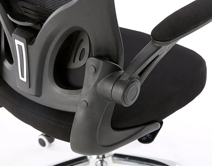 Czarne ergonomiczne krzesło do biurka z zagłówkiem do komputera E9-F55