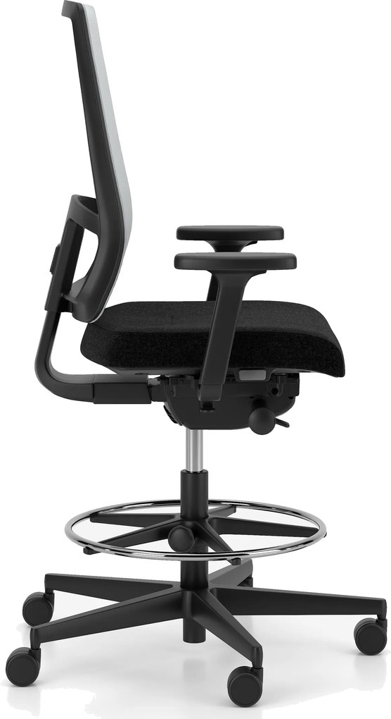 Obrotowy hoker do biura z siatkowym oparciem X-Line Counter Swivel Chair Mesh