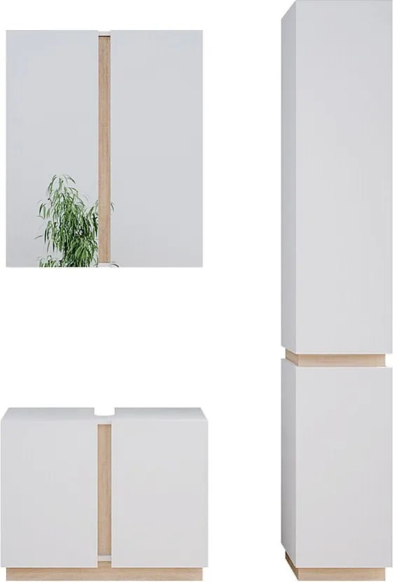 Zestaw mebli łazienkowych biały 70x34x55 gloria