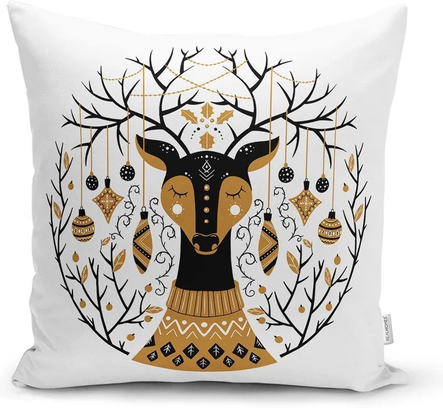 Poszewka na poduszkę ze świątecznym motywem 43x43 cm Golden Illustration – Mila Home
