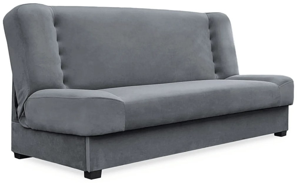 Sofa z Funkcją Spania PIANO Rozkładana Wersalka Dwuosobowa Szara Nowoczesna do Salonu