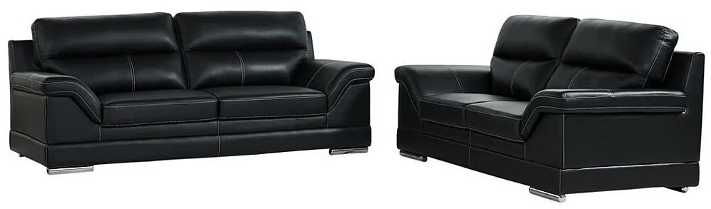 Kanapa 3+2 MONIKA z bawolej skóry – Kolor czarny