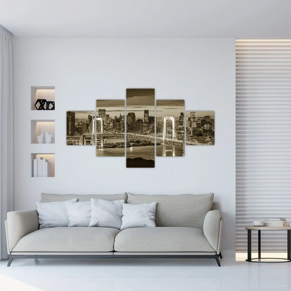 Obraz - Złote Miasto (125x70 cm)