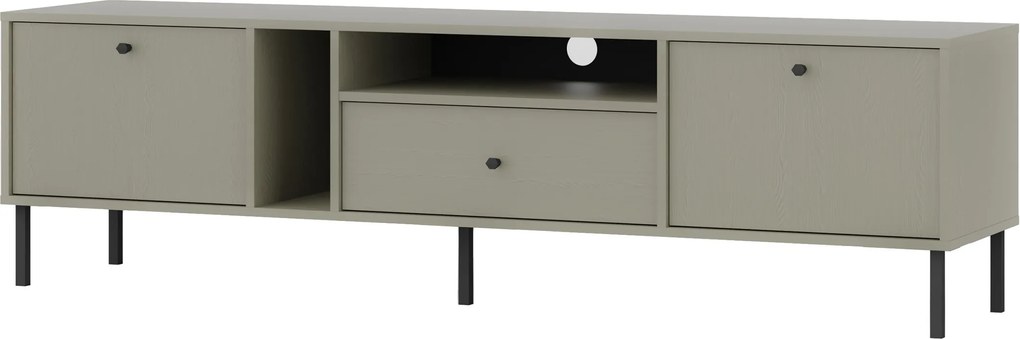 Szafka RTV stojąca TORINO 180 cm do Salonu pod Telewizor 1 Szuflada - Odcienie zieleni