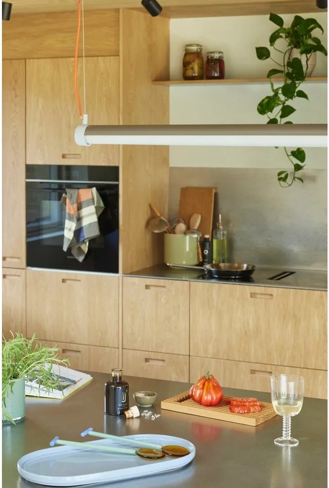 Szara lampa wisząca LED ze ściemniaczem Interplay – Hübsch