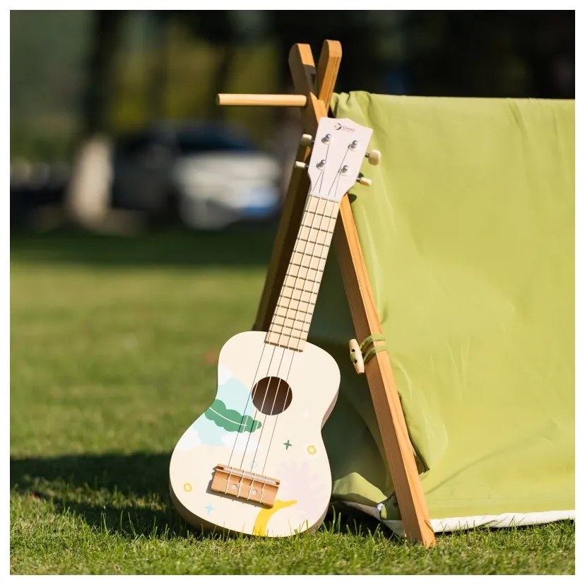 Classic world drewniane ukulele gitara dla dzieci niebieskie