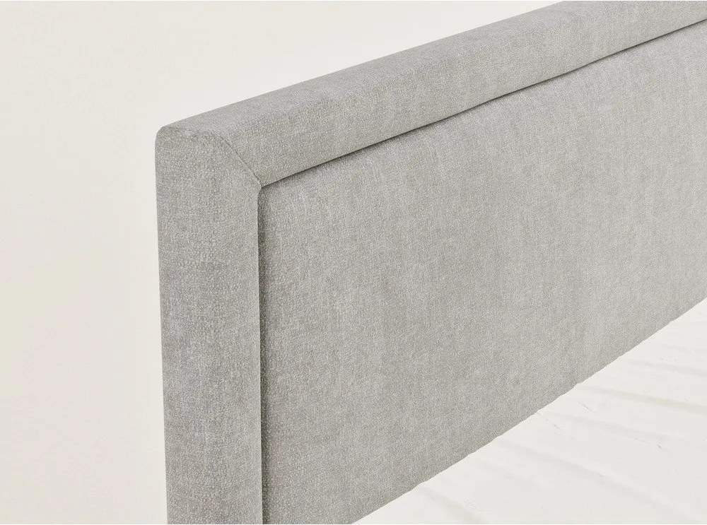 Szarobeżowe łóżko kontynentalne ze schowkiem 180x200 cm Fresco – Maison de Rêve