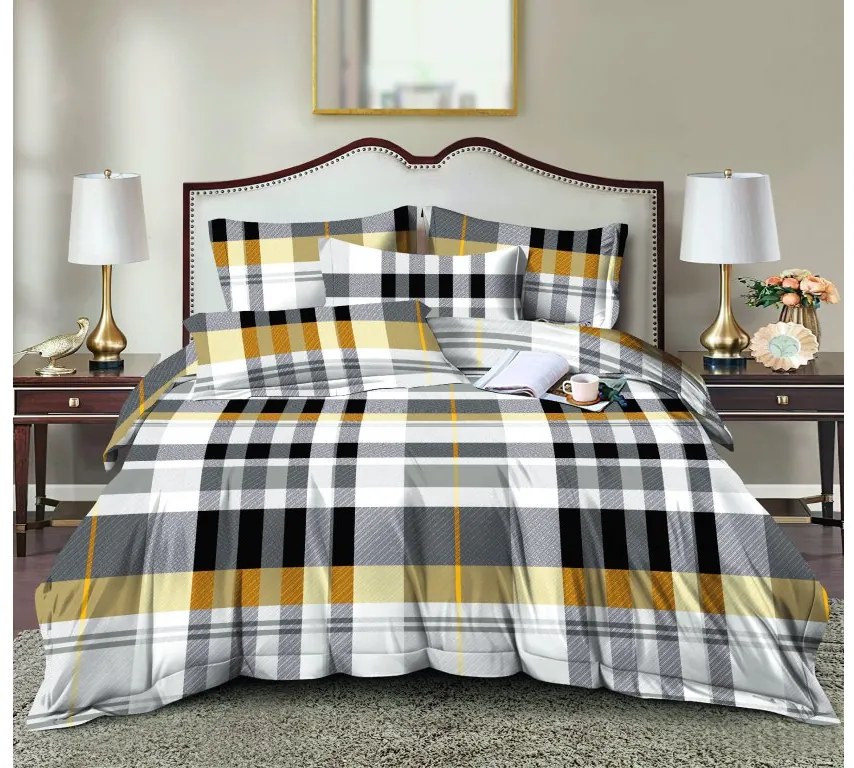 PrzytulneMieszkanie.pl PrzytulneMieszkanie.pl Pościel z mikrofibry GREY LINE szara Rozmiar pościeli: 70 x 90 cm | 140 x 200 cm