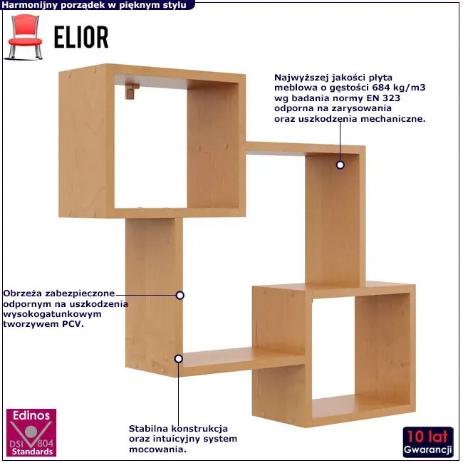 Wisząca szafka na książki olcha S3-E29