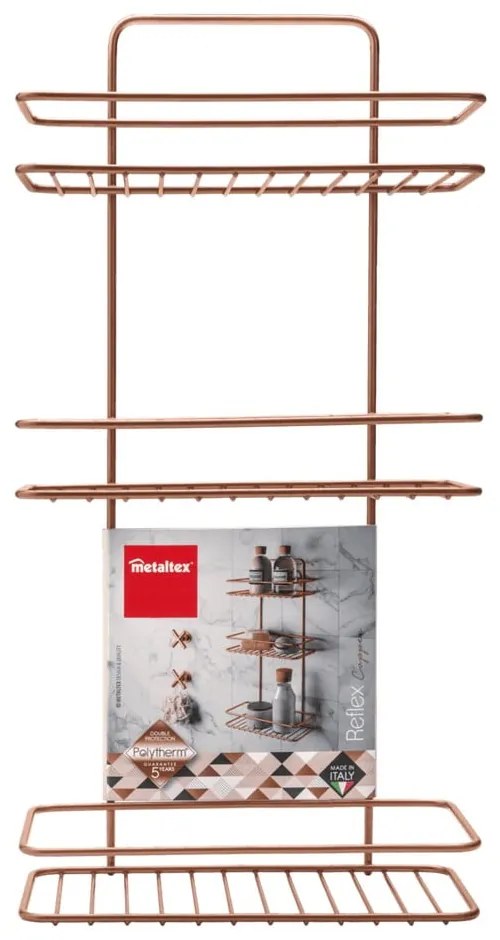 3-poziomowa półka łazienkowa Metaltex Copper