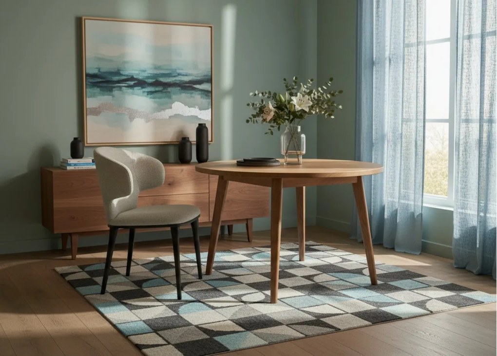 Stylowe krzesło do jadalni Serene, miękka beżowa tkanina, wygoda, solidne wykonanie, idealne do wnętrz z charakterem.