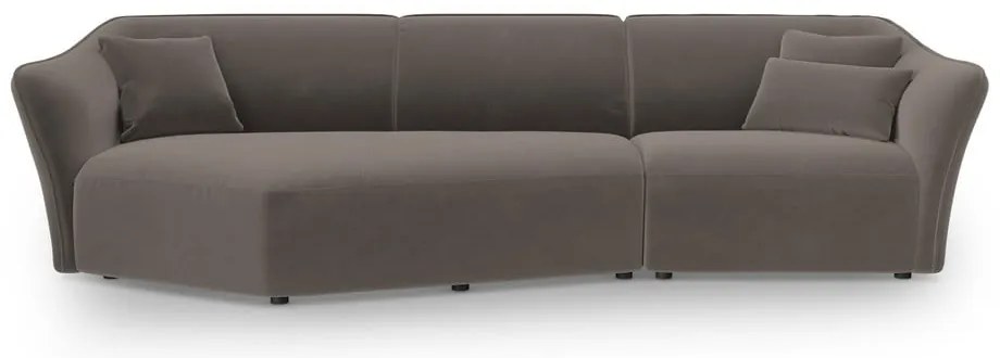 Brązowy aksamitny narożnik Tokyo – Cosmopolitan Design