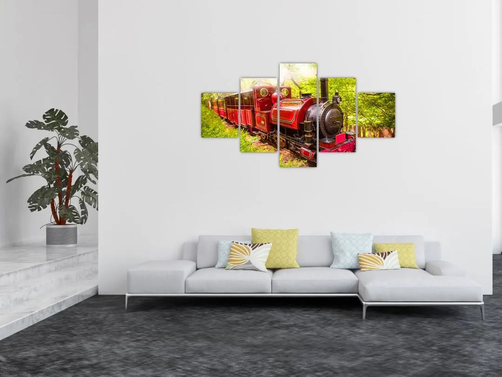 Obraz pociągu parowego (125x70 cm)