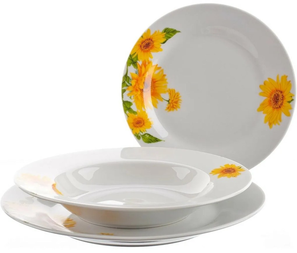 Banquet Sunny 18-częściowy zestaw talerzy