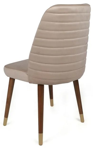 Zestaw krzeseł do jadalni Hugo Cream and Walnut, 4 szt.