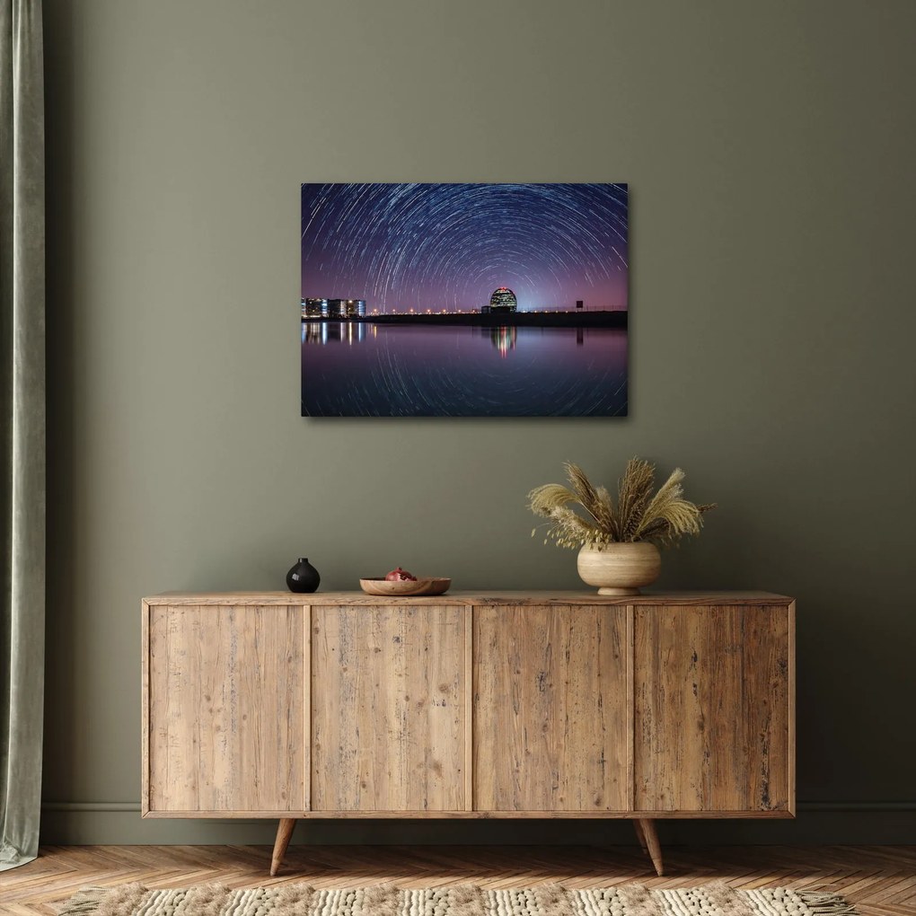 Obraz nocnego nieba z gwiazdami (70x50 cm)
