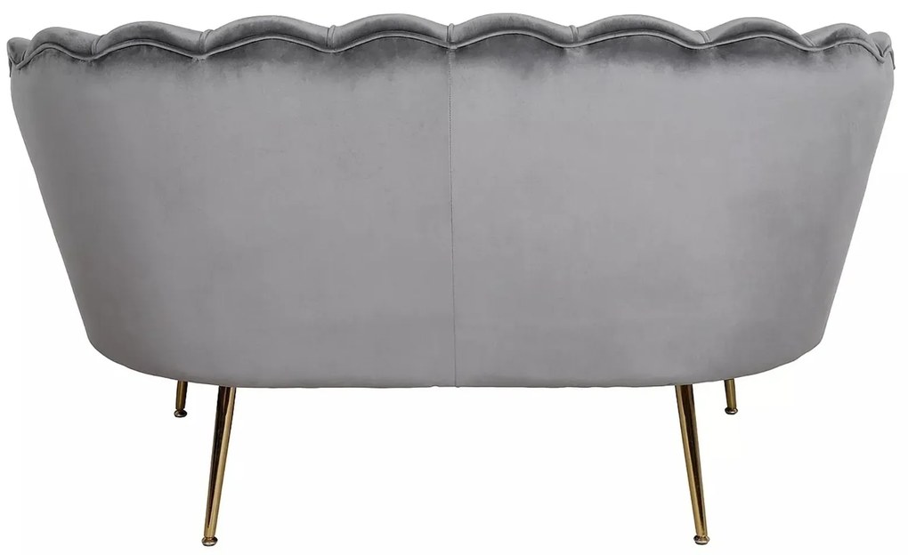 SOFA CAMELLIA 2 VELVET SZARY BLUVEL 14/ZŁOTY SIGNAL