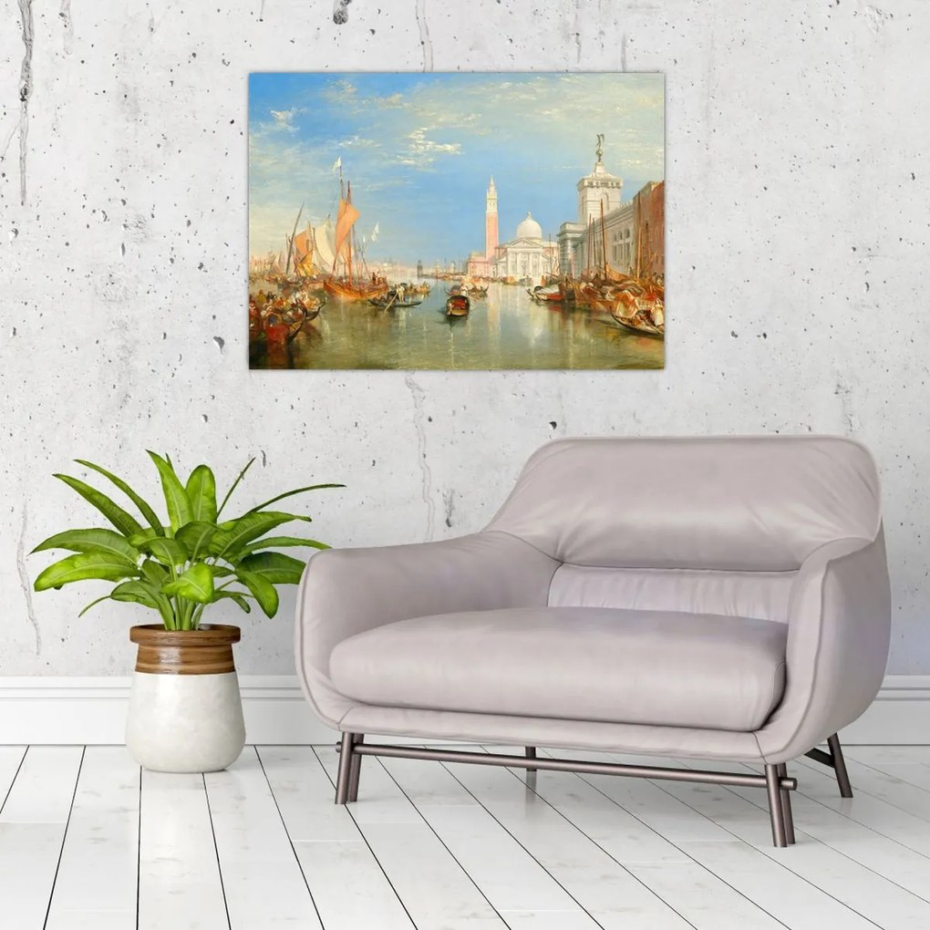 Obraz - Joseph Mallord William Turner, Venice the Dogana and San Giorgio Maggiore, reprodukcje (70x50 cm)