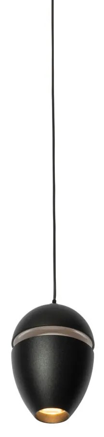 Nowoczesna czarna lampa wisząca do systemu szynowego 1-fazowego z LED - Magnetic Eggy Nowoczesny Oswietlenie wewnetrzne