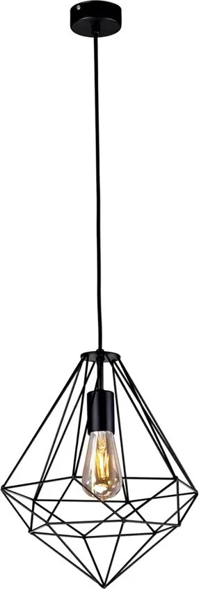 Czarna wisząca pojedyncza lampa R7-C37