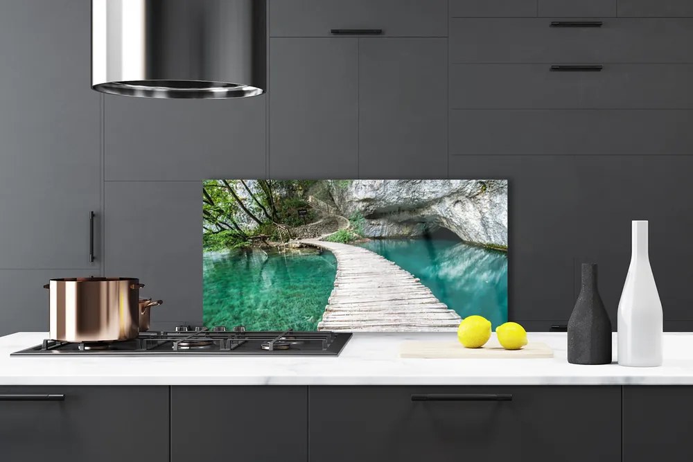 Panel Szklany Most nad Cichym Jeziorem