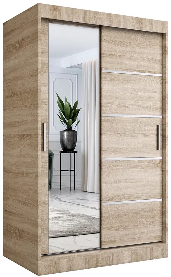 Szafa przesuwna 120 cm dąb sonoma - Ebia 3X