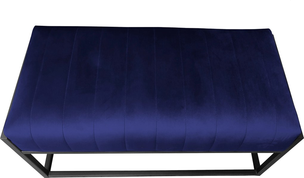 Ławka KAYA tkanina Welur loft ławka metal : Kolor Stelaża - Czarny , Kolor tkaniny - VELVET - MG16, Typ tkaniny - Velvet