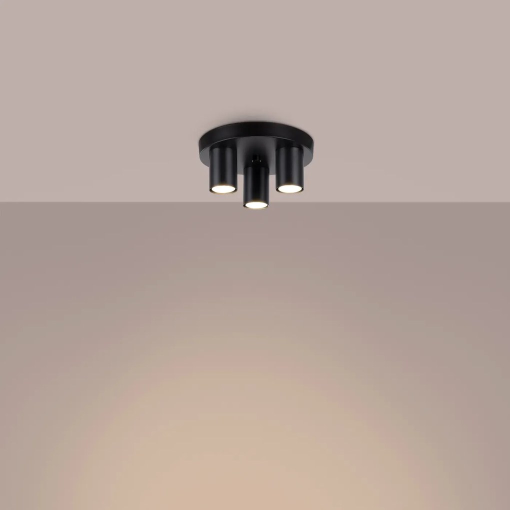 Plafon LAGOS 3P czarny SOLLUX LIGHTING
