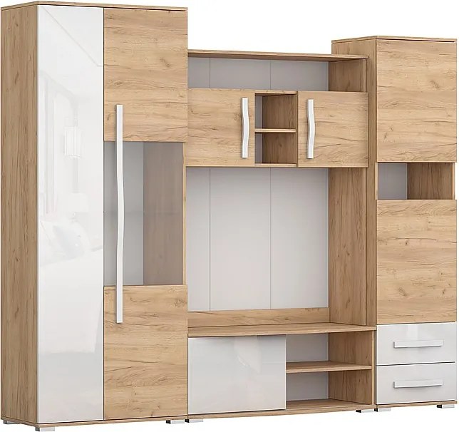 LAURA MINI 240 cm, meblościanka Craft Oak Gold