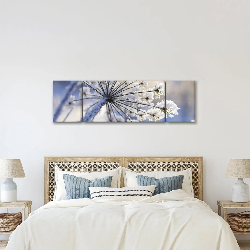 Obraz - Zamarznięty kwiat (170x50 cm)