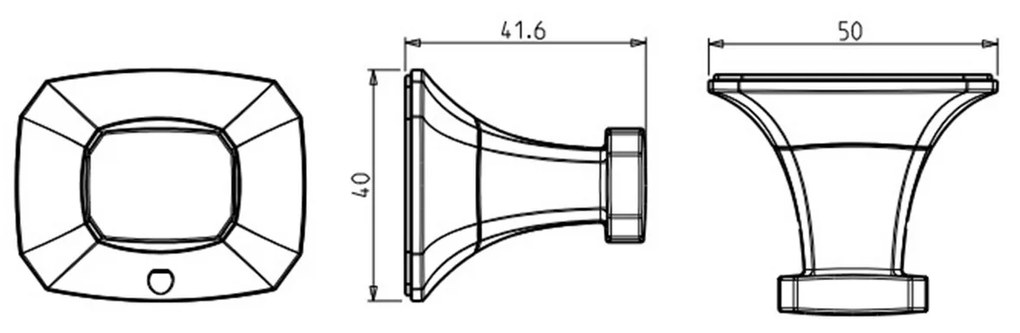 METAFORM AI001 Aida wieszak, zestaw 2 szt.,  srebrny