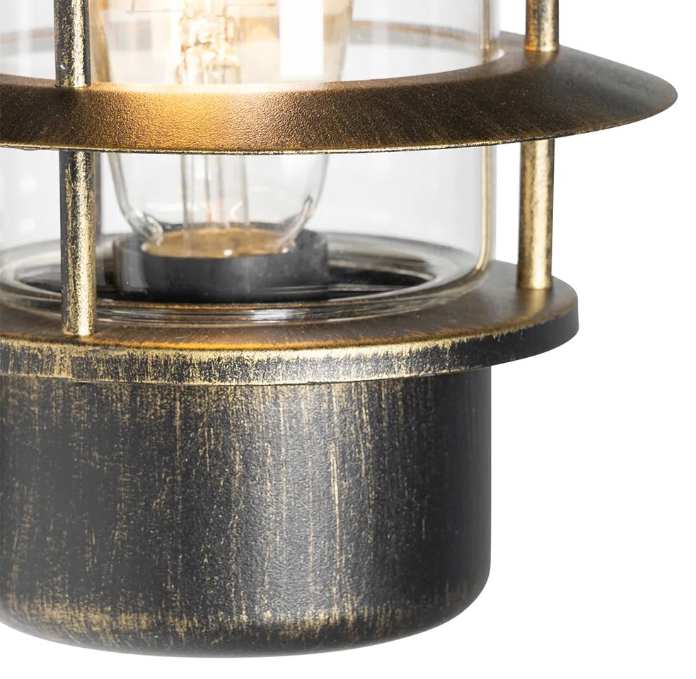 Zewnetrzna Winylowa lampa ścienna zewnętrzna antyczne złoto IP44 - Prato klasyczny/Antyczny Oswietlenie zewnetrzne