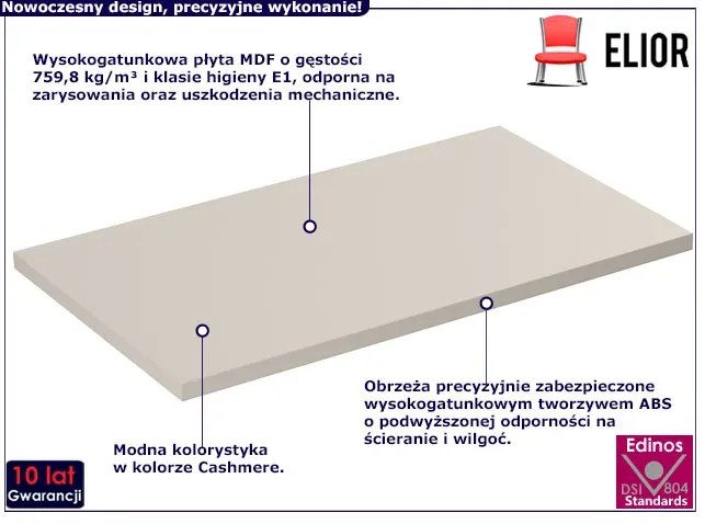 Beżowy blat do szafki umywalkowej 80 cm - Edar 5X