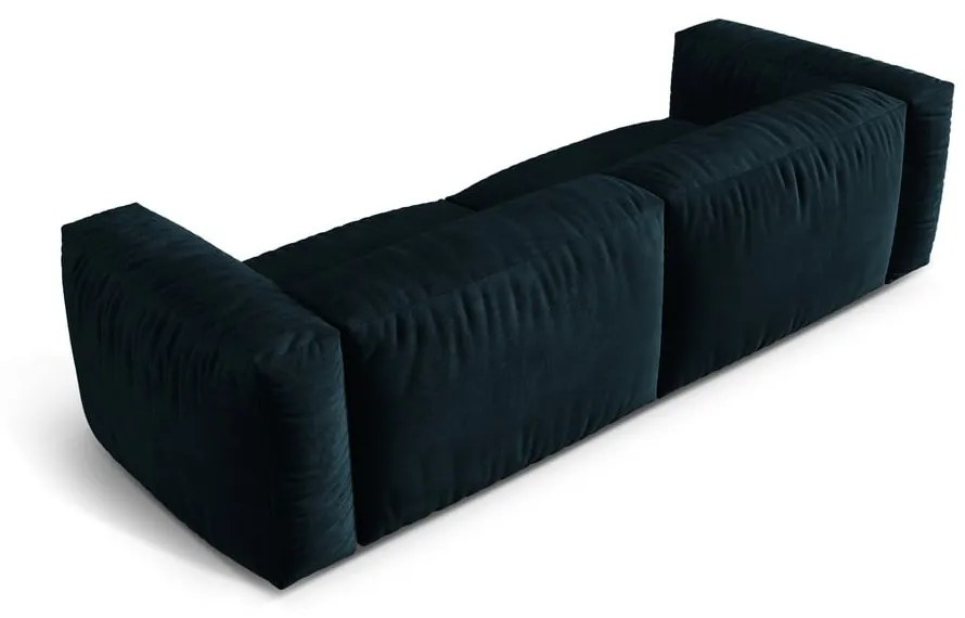 Ciemnoniebieska aksamitna sofa modułowa 240 cm Martina – Micadoni