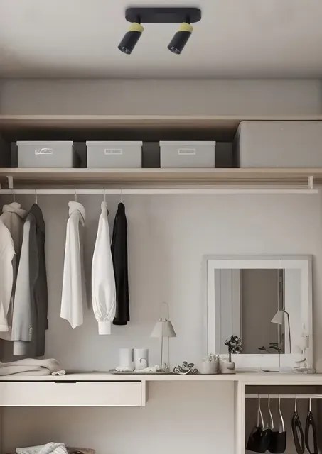 Czarny podwójny plafon - K421 H7-K37