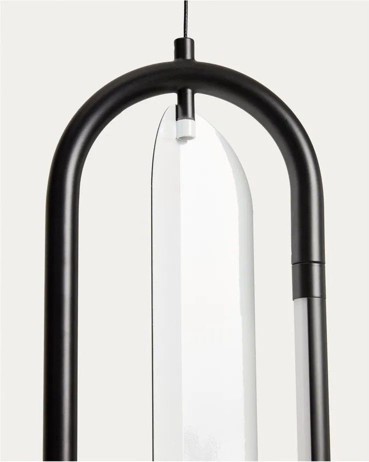 Czarna lampa stojąca LED (wysokość 300 cm) Bow – Kave Home