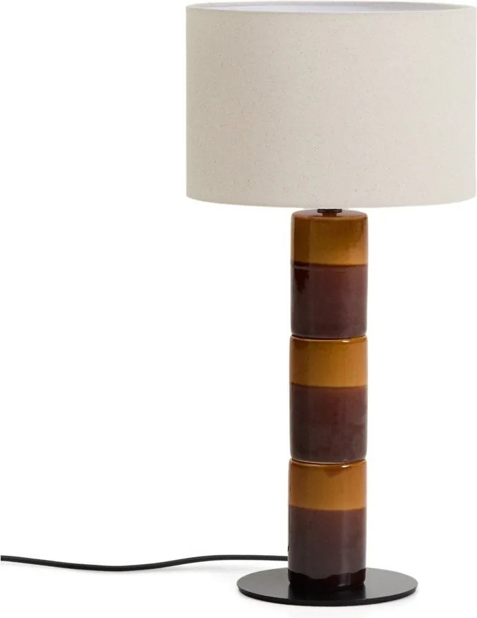 Lampa stołowa z tekstylnym kloszem (wysokość 61,5 cm) Mavran – Kave Home
