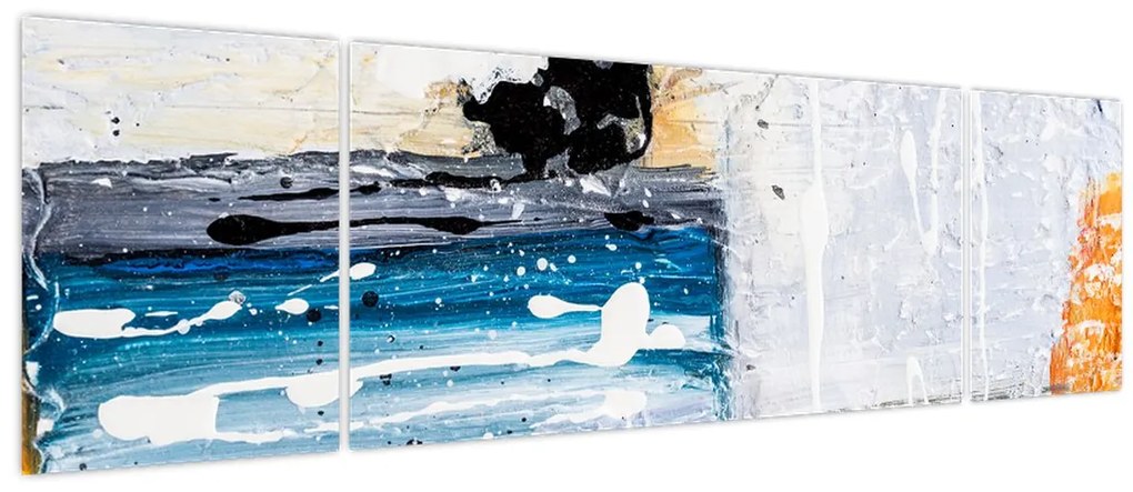Obraz - Abstrakcyjne pociągnięcia (170x50 cm)
