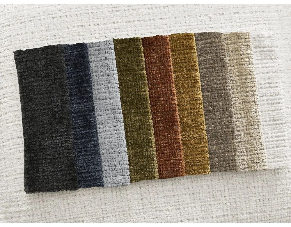 Biały narożnik z tkaniny szenilowej (lewostronny/z szezlongiem) Leonore – Bobochic Paris