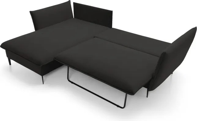 Narożnik GLOSS Lewostronny z funkcją spania, zestaw z poduszkami wolnostojący tkanina RIVIERA 16 Cappucino WERSAL