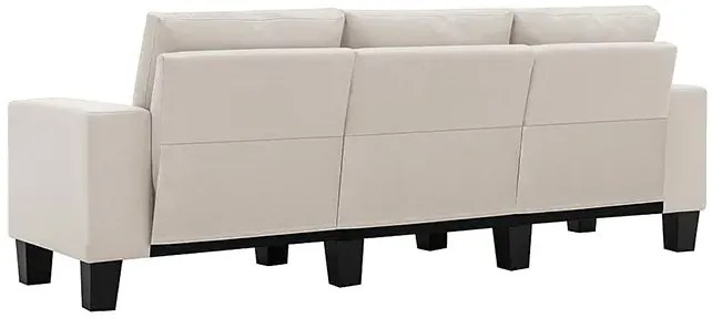 Trzyosobowa kremowa sofa z poduszkami - Lurra 3Q