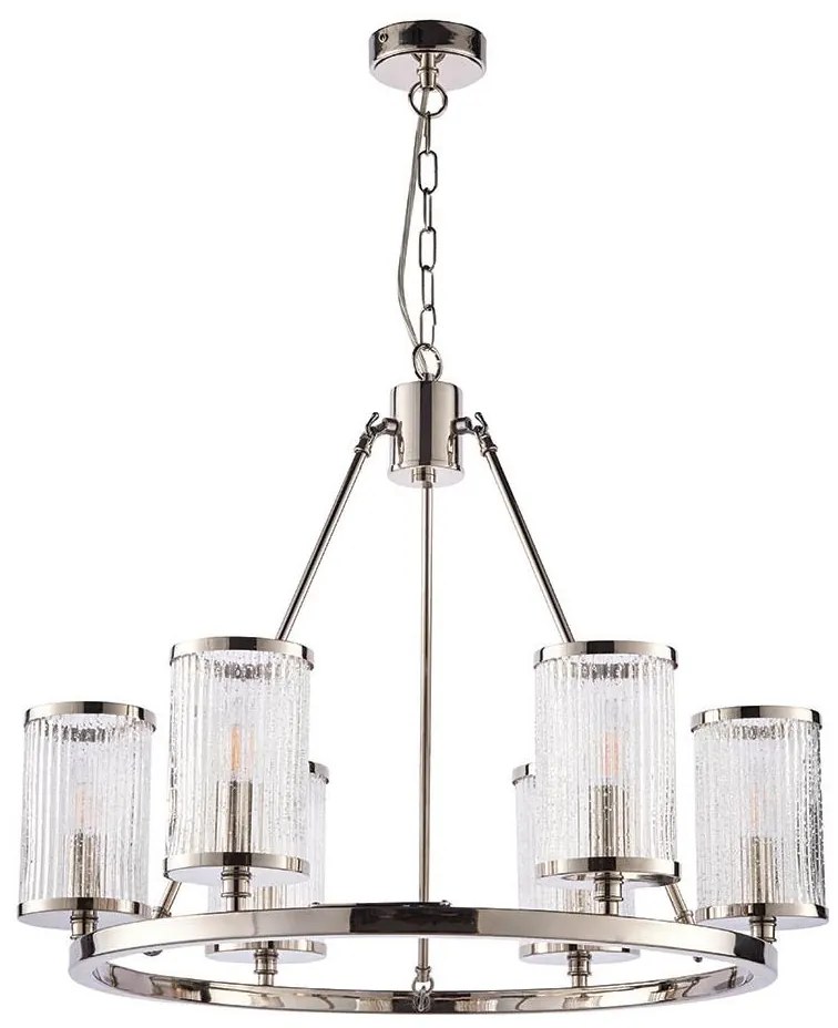 Endon 74128 - Żyrandol na łańcuchu EASTON 6xE14/6W/230V chrom błyszczący