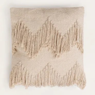 Kwadratowa Poduszka 45x45 Cm Z Bawełny Winow Kremowa - Sklum
